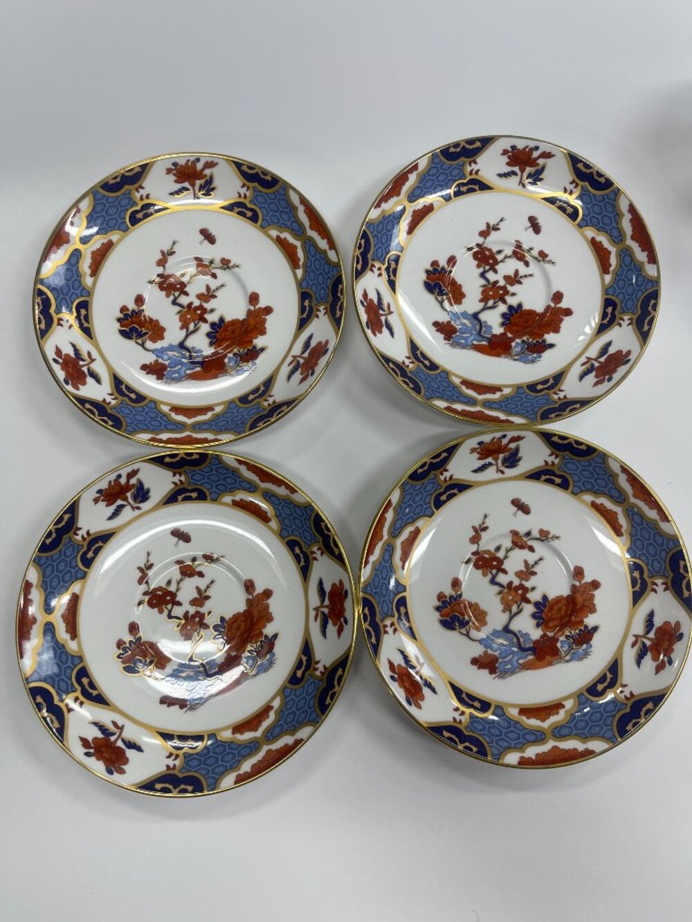 Spode Shima Y8172 Vintage Bone China 4 Cup & Saucer Sets England - Picture 3 of 15